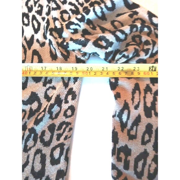 Oliver Leopard Print Cardigan Size Large Viscose Ombre Beige Brown Black - Picture 16 of 16